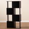 Baxton Studio Riva Dark Brown Finished Geometric Wood Bookshelf 159-9866 - alternate 3